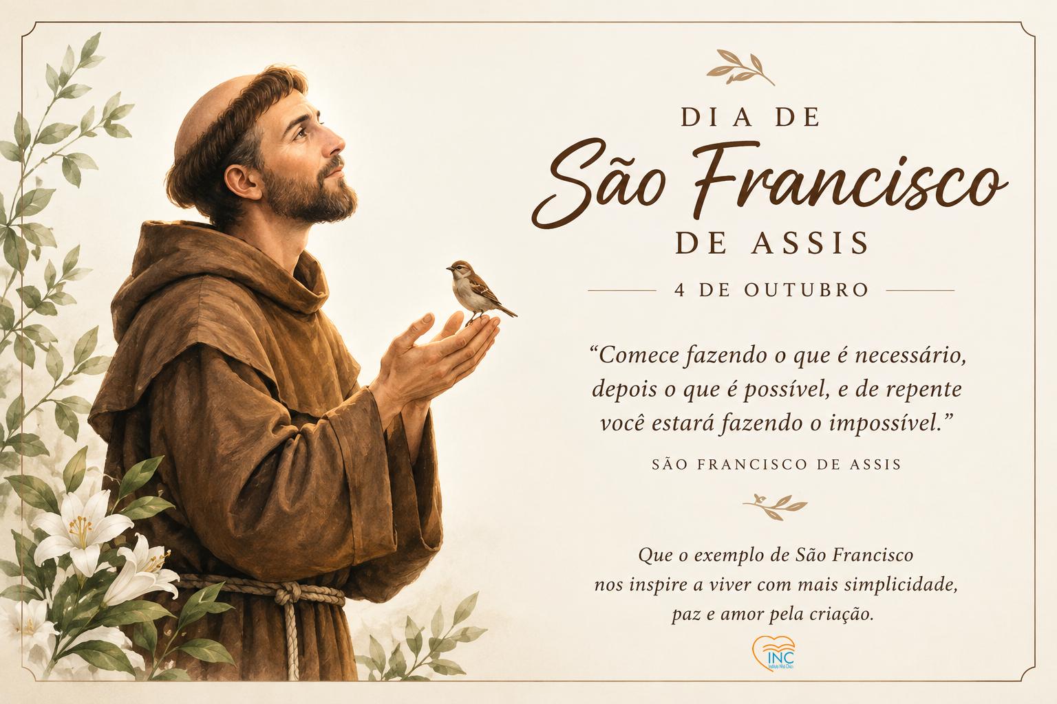 4 DE OUTUBRO | DIA DE SÃO FRANCISCO DE ASSIS